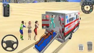 Coast Guard Beach Ambulance Rescue Driver Simulator - Android Gameplay #1