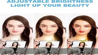ACEHE Selfie Stick Tripod, 2 Level Fill Light & All in 1 Portable Bluetooth Selfie Stick Tripod wit