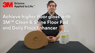 Achieve higher floor gloss with 3M&trade; Clean & Shine Floor Pad and Daily Floor Enhancer