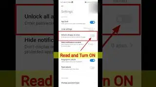 App Lock Settings | How to App Lock Settings | #shorts #applock