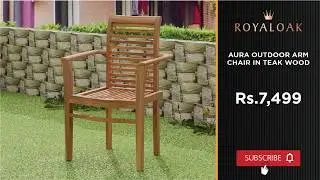 Royaloak | Aura Outdoor Arm Chair In Teak Wood