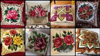 Most Beautiful & Stylish Cross Stitch Cushion Cover Designs Ideas #2024 #charsutikerhai