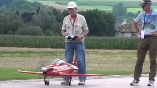 Rc Pilatus Porter PC-21 Swiss Look-wingspan is 1.80m-at Kulmer Air Show 2014-Pilot is Hans Blank