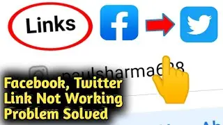 Facebook Twitter Link Not Working Problem Solved