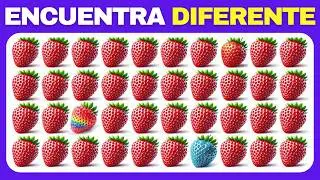 ¿Cuál Es El Diferente? Frutas en 10 Segundos 🍓🍉🍇🍒 | Reto Visual