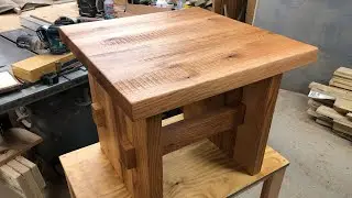 Rustic Oak End Table