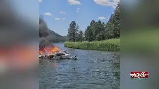 Boat explodes on Sheridan lake