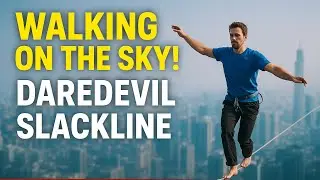 மலைகளுக்கு நடுவே மிரள வைக்கும் சாகசம்  Slackline | Extreme Sports