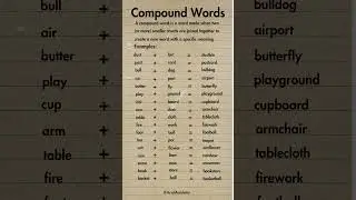 Compound Words | compound words for young learners | for beginners | Arsal Reading Club #english