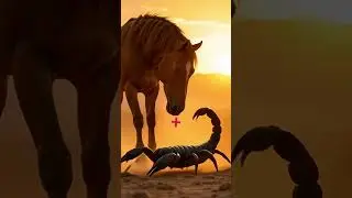 Terrifying Hybrid Monster 🐎🦂 | Horse + Scorpion Fusion | Dark Fantasy Cinematic #hybridanimal
