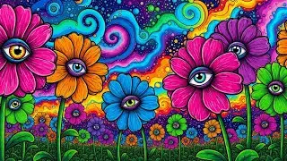 Psychedelic Trance - Electric Samurai / Magic Mushroom Trippy Animation 🍄 Psytrance DMT mix 2025