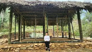 Build A Very Beautiful Bamboo House in the forest - Complete The House Roof | L&yacute; Mai Ca
