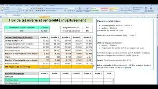 Flux de tr&eacute;sorerie et VAN