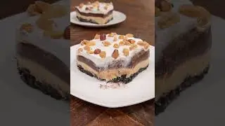 Пирог с арахисовым маслом Oreo без выпечки #nobake #oreo #peanutbutter