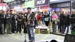 雪中情 + 知音夢裡尋 + 浪子心聲 - 3L樂隊 香港旺角街頭表演 Busking Hong Kong 140125