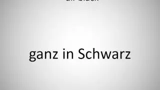 How to say all-black in German?