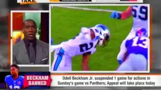 ESPN First Take today - Odell Beckham Jr. Suspended for Dirty Hit on Josh Norman 2015