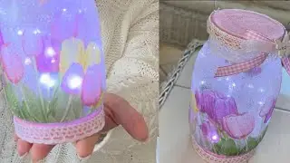 TUTORIAL CON RICICLO BARATTOLO DI VETRO LANTERNA