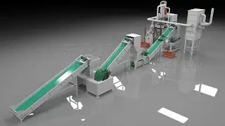 PCB(printed circuit board) recycling machine 3D running video