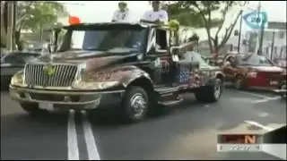 Peregrinaci&oacute;n de gruas de la ciudad de mexico