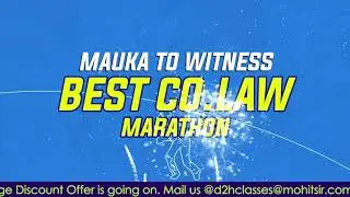 LAW MARATHON - MAUKA FOR CA CS CMA INTER STUDENT TO SCORE 75+