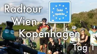 Radtour Wien - Kopenhagen Tag 1: Wien - Valtice