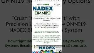 OMNI19 Binary Options System for OTM Binary Options