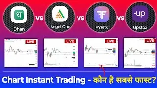 Dhan vs Fyers vs Angel one vs Upstox - Chart Instant Trading Demo | कौन सबसे फ़ास्ट है ? Live देखें