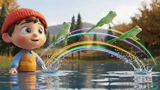 Frog Leap Over Rainbows | Fun Colorful Frog & Jumping Song for Kids | Nursery Rhyme