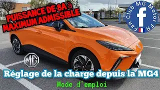 MG4 : la charge intégré modulable et programmable depuis le véhicule, à savoir