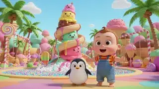 Penguin Ice Cream Slide 🐧🍦 | Fun Animal & Nursery Rhymes for Kids, Baby Songs & Toddler Sing-Along