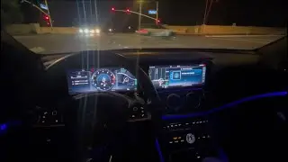 Поздно ночью, вид от первого лица, поездка на Mercedes AMG E43🫣