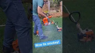 Stihl Fs230, Husqvarna 321c and Stihl Fs45 running. #michaelstoolbench #stihl #fs230 #fs45