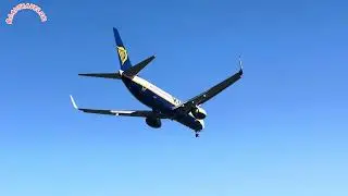 Flight landing on beautiful weather in Birmingham Airport 