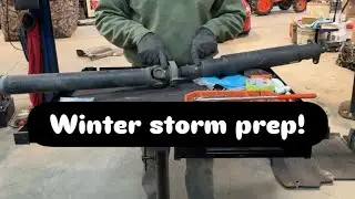Snow storm prep and BMW driveshaft center support repair.