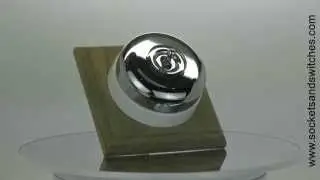 Traditional Dome Switches in Polished Chrome and Natural Oak