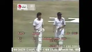 Ravi Shastri 72 & Kapil Dev 49(26 Balls) vs New Zealand In Sharjah Final 1988
