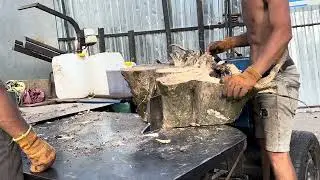 Industrial Log Splitter Turning Chaos into Perfect Firewood