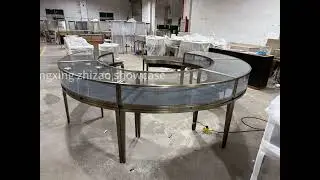 Combined round island cabinet #jewelryshowcase #diamond  #diamondjewelry  #jewellery #golden 