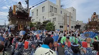 2025/5/5 下川岸区 車輪車軸新調曵き廻し1日目午前～午後    合同総踊り～麻生屋本店栗飯原瓦工業まで