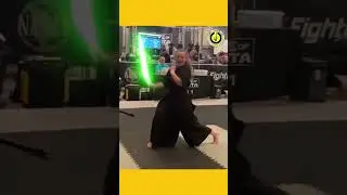 Karate Sword Performance with Lightsaber #shorts