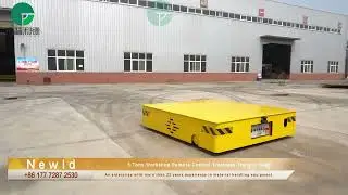 5 Tons Workshop Remote Control Trackless Transfer Cart#machine #manufacturing #transporter #tech