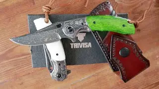 TRIVISA Puppis 02, Bone, 67 layers Damascus