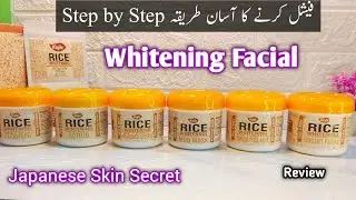 Kojic Rice whitening Facial Kit Review || Japanese Secret for  Skin Whitening || STEP BY STEP facial