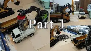 RC Excavator, WL Dump Truck, WPL D12 Bongkar Muat Parago Coklat  (Part 1)