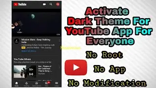 How to Enable DARK MODE in YouTube app(Simple)|No APK|No Root|No Modification|Official YouTube App