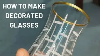 How to make decorated glasses #painting #art #diy #glass 