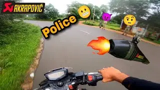 Akrapovic Exoust with Police 😬 reaction | Duke 250 Bs6@deepridingvlog