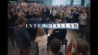 Epic INTERSTELLAR Crowd reaction Public piano performance Airport