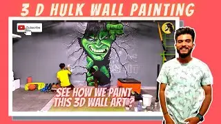 3D HULK WALL PAINTING | GYM WALL ART IDEAS | HULK MURAL ART | WALL PAINTING - 01  🚩